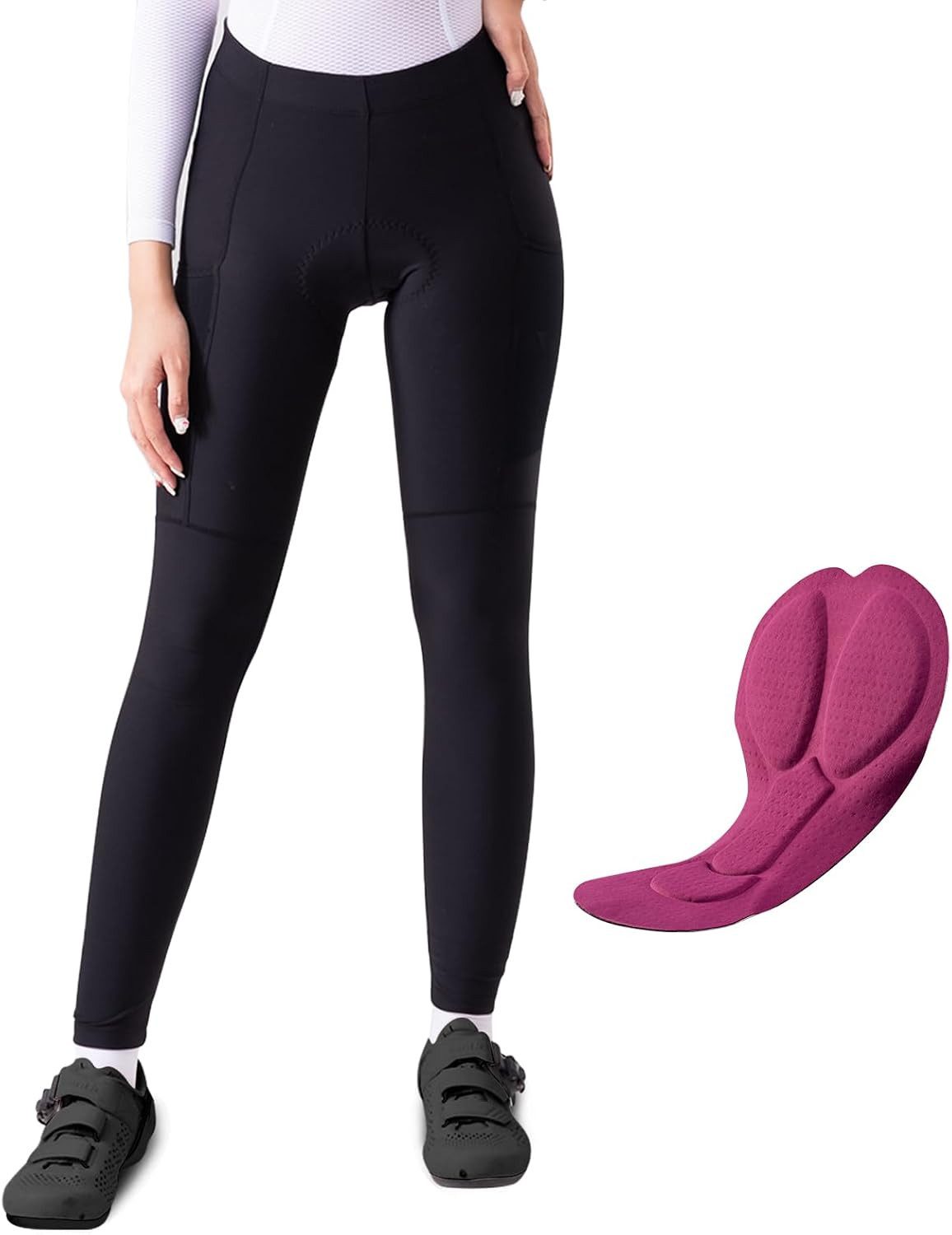 ROCKBROS Fahrradhose TVI Winter Damen Radhose gepolstert elastisch atmungsaktiv