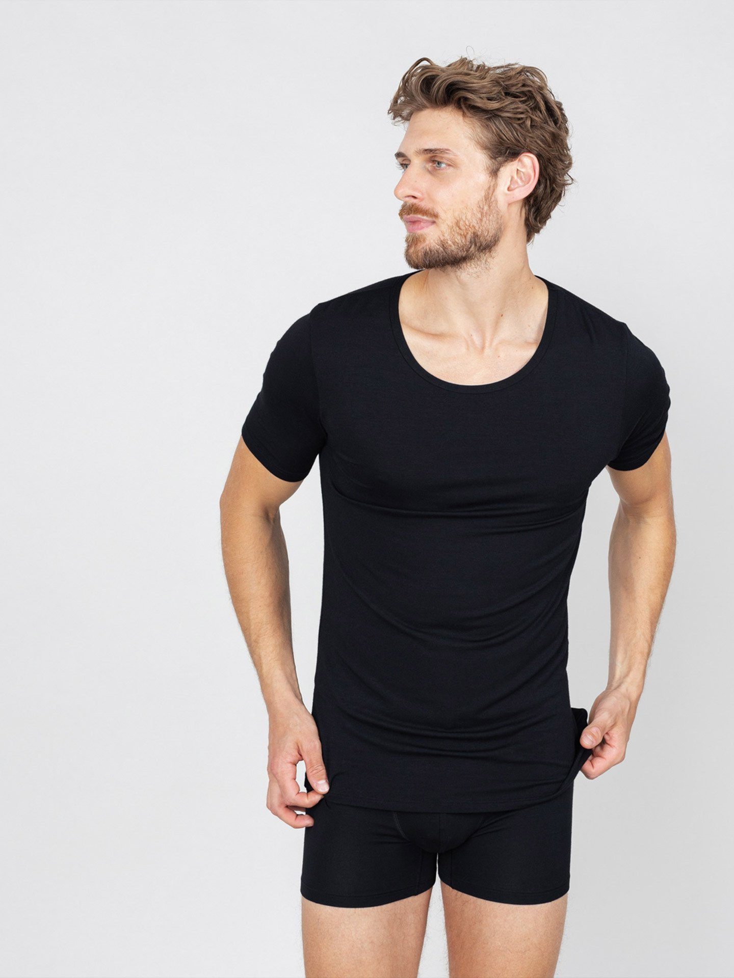 Erlich Textil T-Shirt Jonas (1-tlg) schwarz
