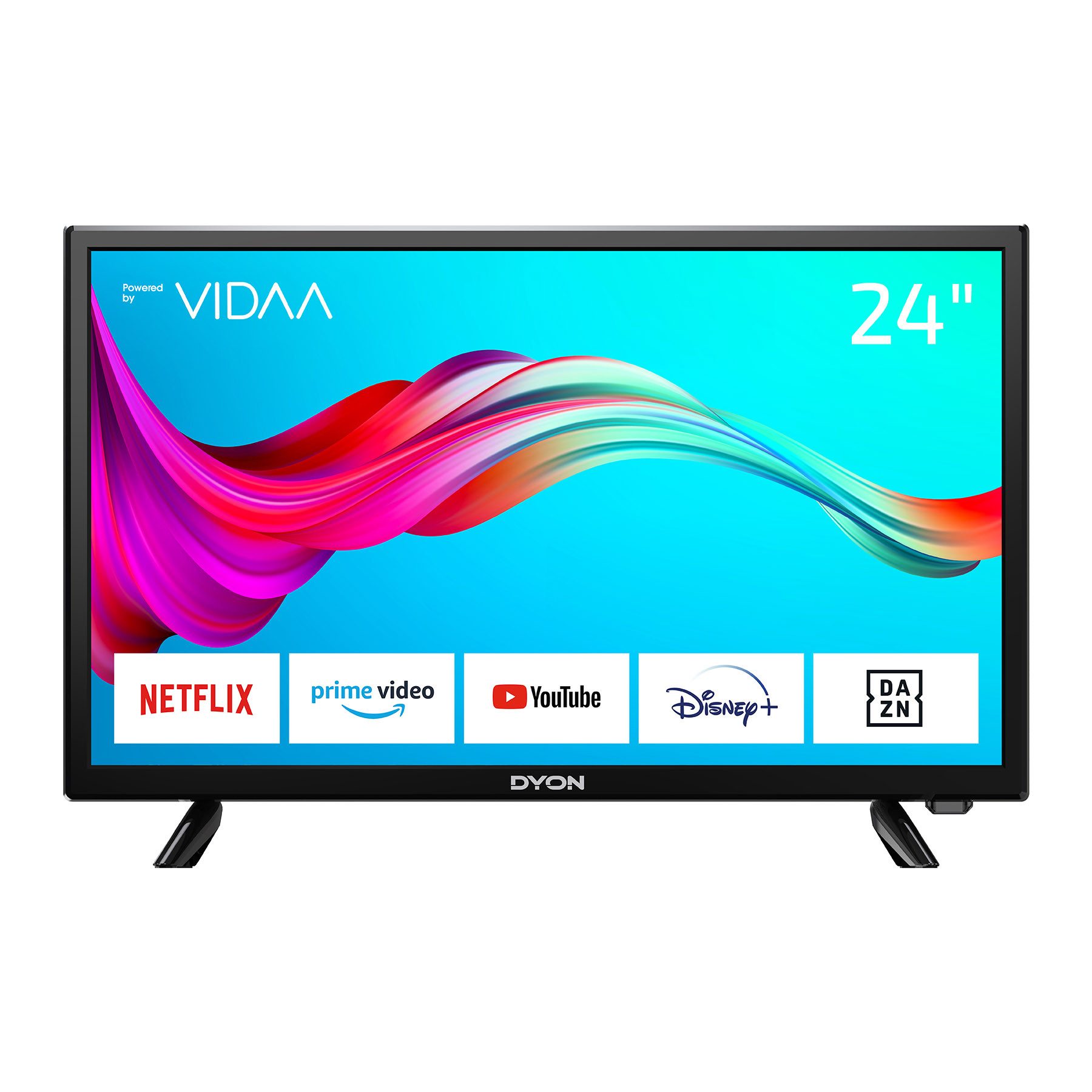Dyon Smart 24 VX LED-Fernseher (60 cm/24 Zoll, HD-Ready, Smart-TV mit LAN-Anschlussmöglichkeit, 24" HD Smart-TV mit Portal, Triple Tuner, CI+, LAN/WiFi & Hotelmodus)