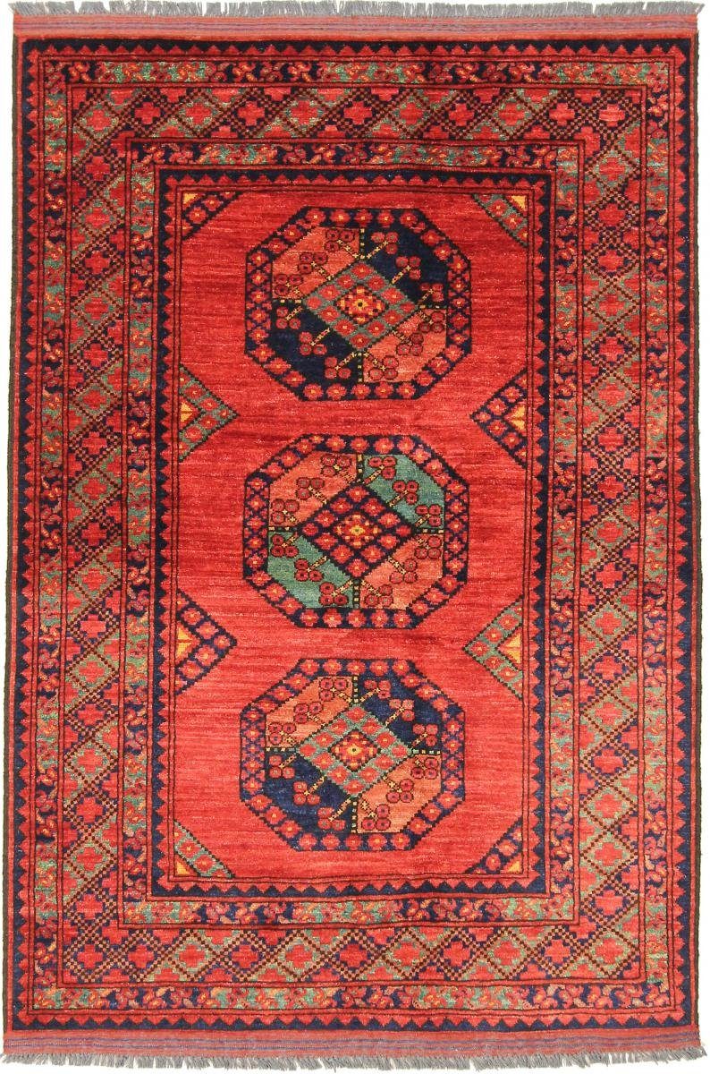 Orientteppich Afghan Ersari 123x183 Handgeknüpfter Orientteppich, Nain Trading, rechteckig, Höhe: 6 mm