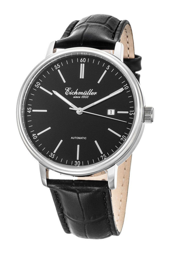 RE7034 42 schwarz 8215 Herrenuhr mm Lederband Automatikuhr Miyota Eichmüller