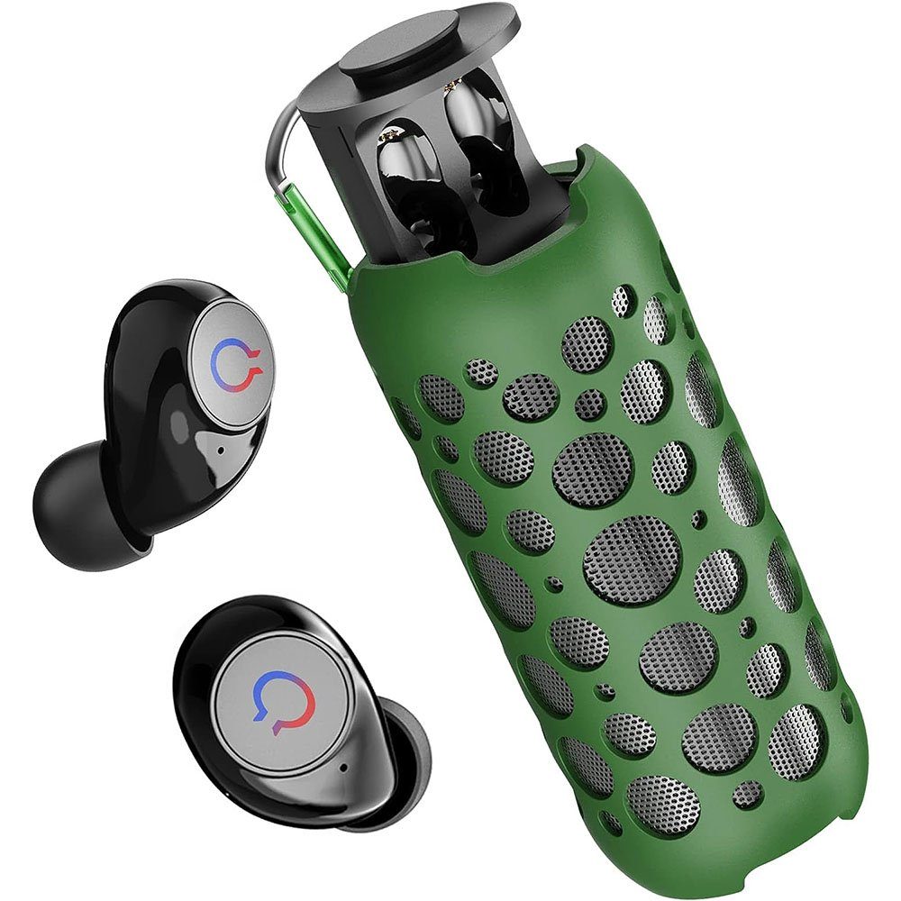 TUABUR Tragbarer Bluetooth-Lautsprecher, kabelloses 360°-Sound-Mikrofon Bluetooth-Lautsprecher Grün | Lautsprecher
