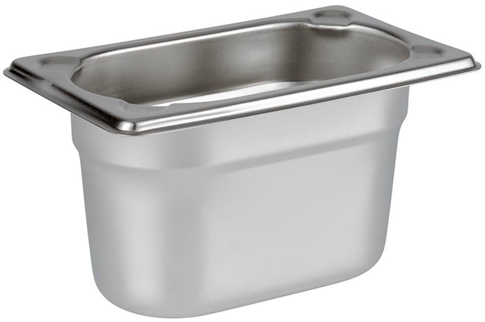 APS Aufbewahrungssystem GN 1/9 Behälter 17,6 x 10,8 cm, Edelstahl, (1-tlg), Gastronorm-Behälter, zum Anrichten und Lagern von Speisen
