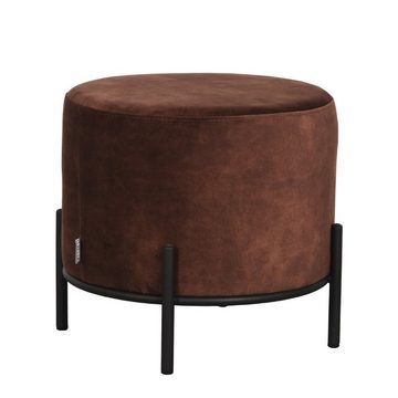 RINGO-Living Stuhl Hocker Healani in Rostfarbig aus Velours 410x460mm, Möbel