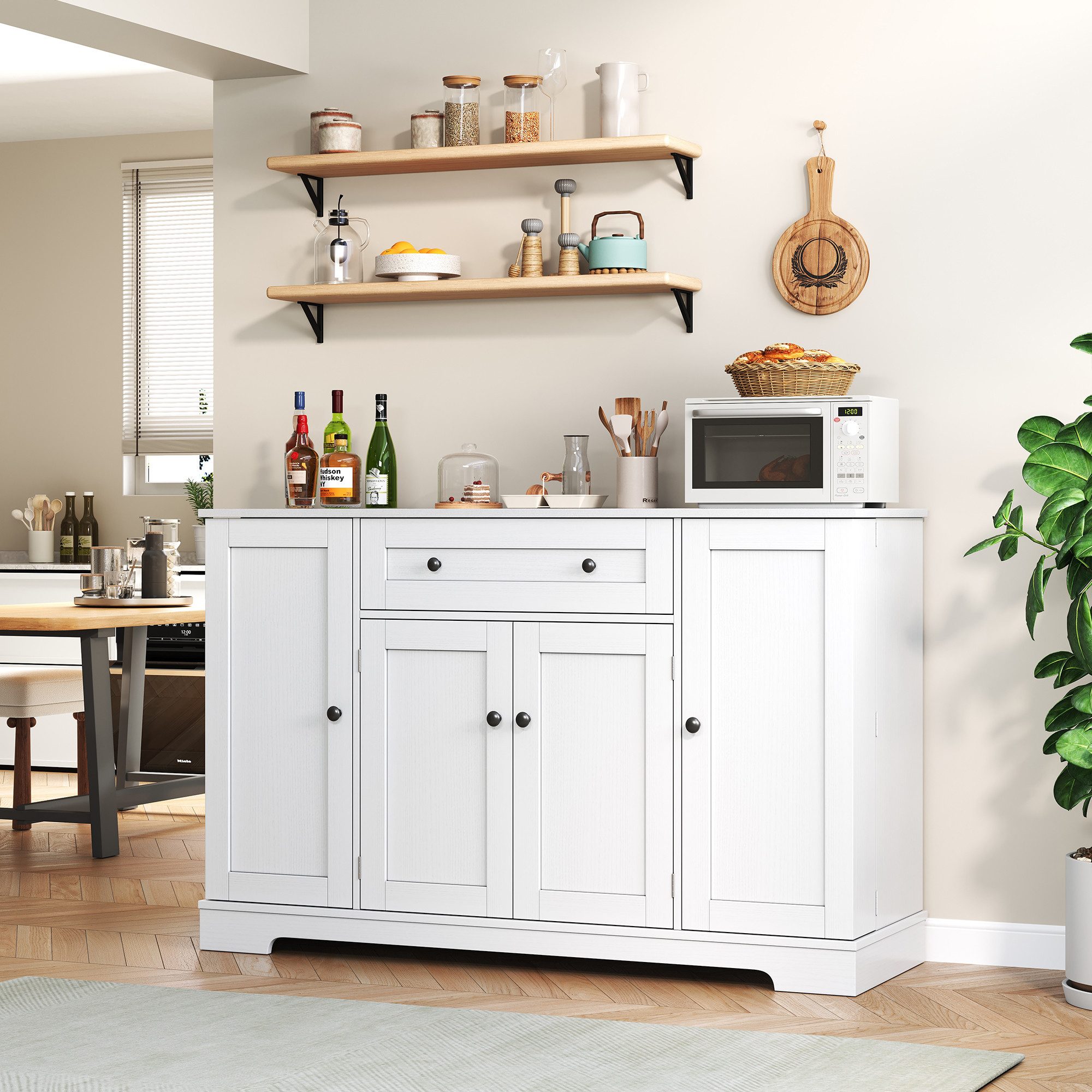 Odikalo Küchenbuffet Sideboard Schrank Schublade Regal günstig online kaufen