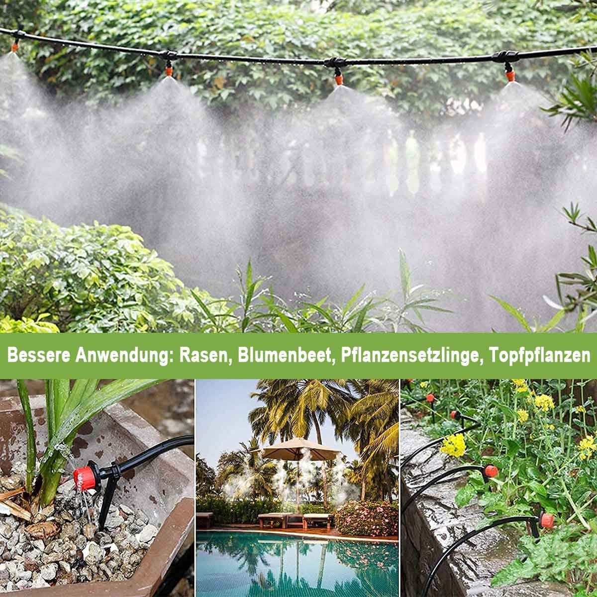 Sunicol Bewässerungssystem Schlauch-Tropfbewässerungssystem,360 Grad einstellbar,8-Loch-Sprinkler, (1-tlg), für Garten Gemüse Garten Bewässerung Einfügen Boden