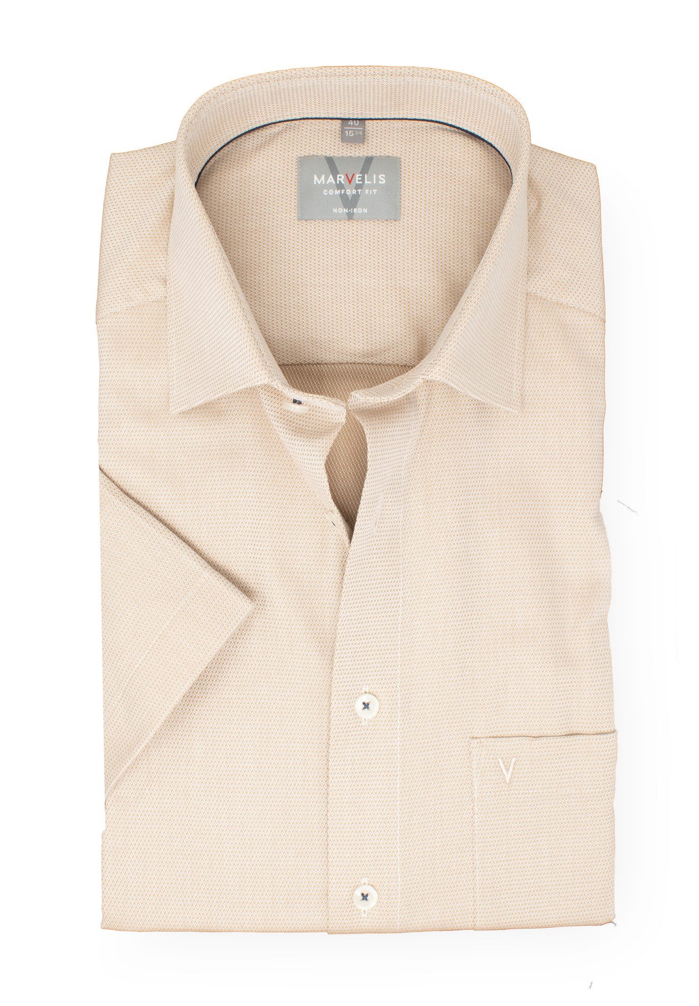 MARVELIS Kurzarmhemd Comfort Fit bequeme Schnittführung