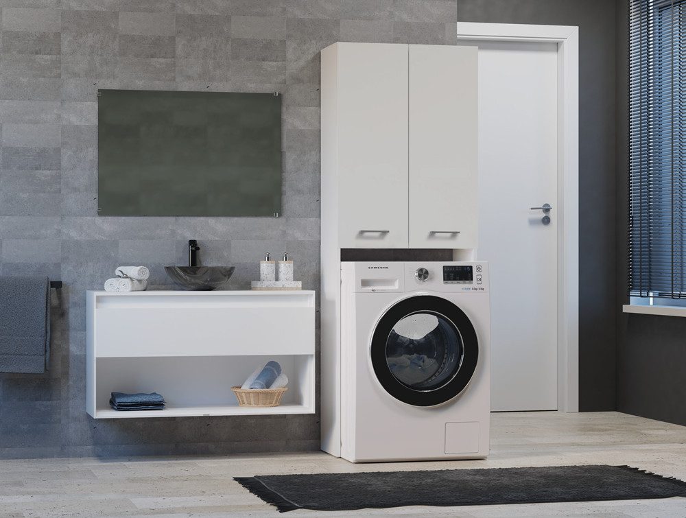 Raumhirsch Furniture Waschmaschinenumbauschrank zwei Türen, 64×30×180 cm (Waschmaschinenschrank - Badezimmerschrank) in 5 verschiedenen Farben) verschiedene Farben
