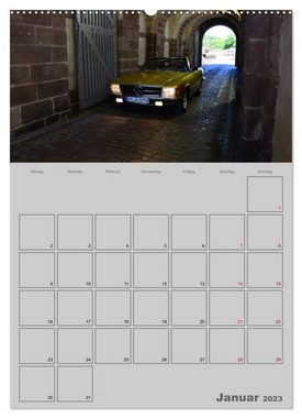 CALVENDO Wandkalender Mercedes SL W107 - Terminplaner (Premium, hochwertiger DIN A2 Wandkalender 2023, Kunstdruck in Hochglanz)