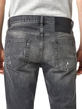 Diesel Slim-fit-Jeans Destroyed Stretch Hose Grau - D-Strukt 09B19