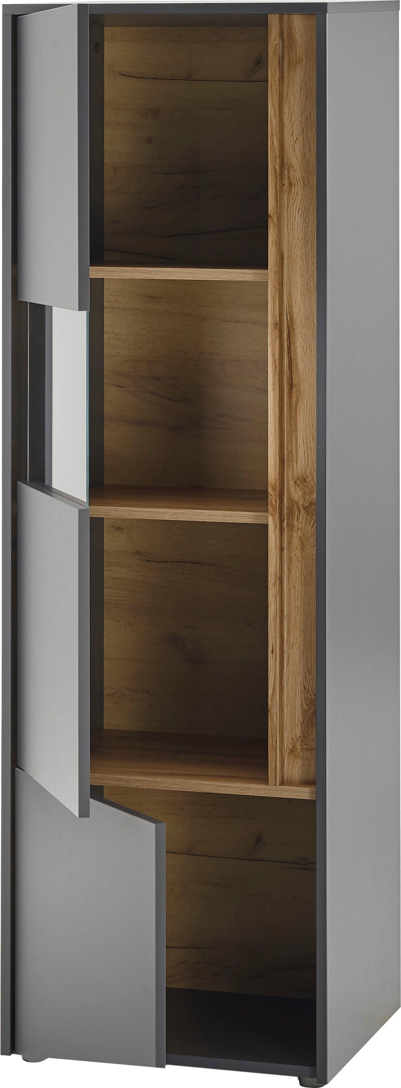 Home affaire Wohnwand City/Giron, moderne Anbauwand, Komplettset in vielen Farben verfügbar, (Set, 3-St), enthält drei Vitrinen
