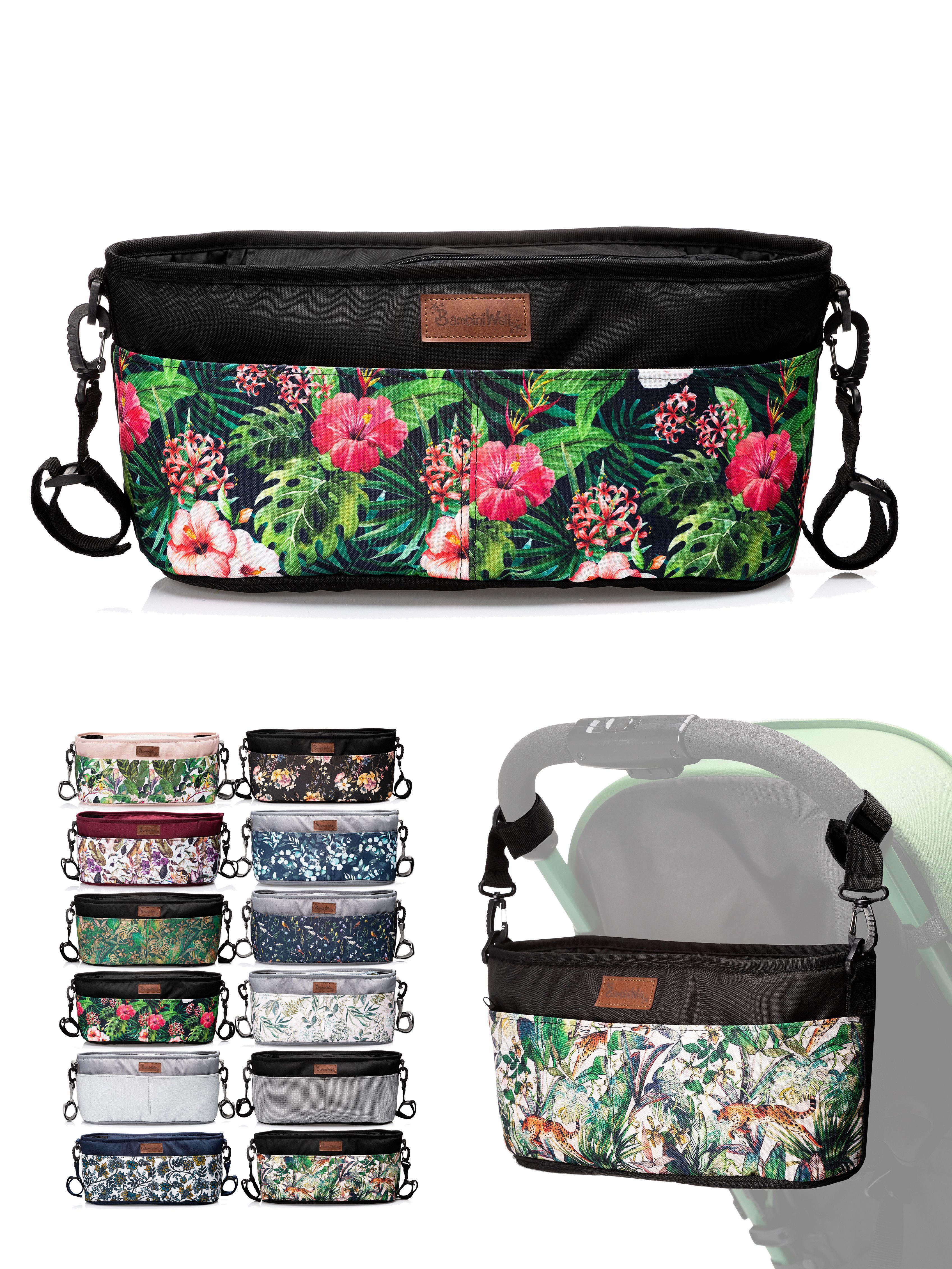 BambiniWelt by Rafael K. Wickeltasche Wickeltasche ORGANIZER Kinderwagen Buggy Babytasche mit Getränkehalter