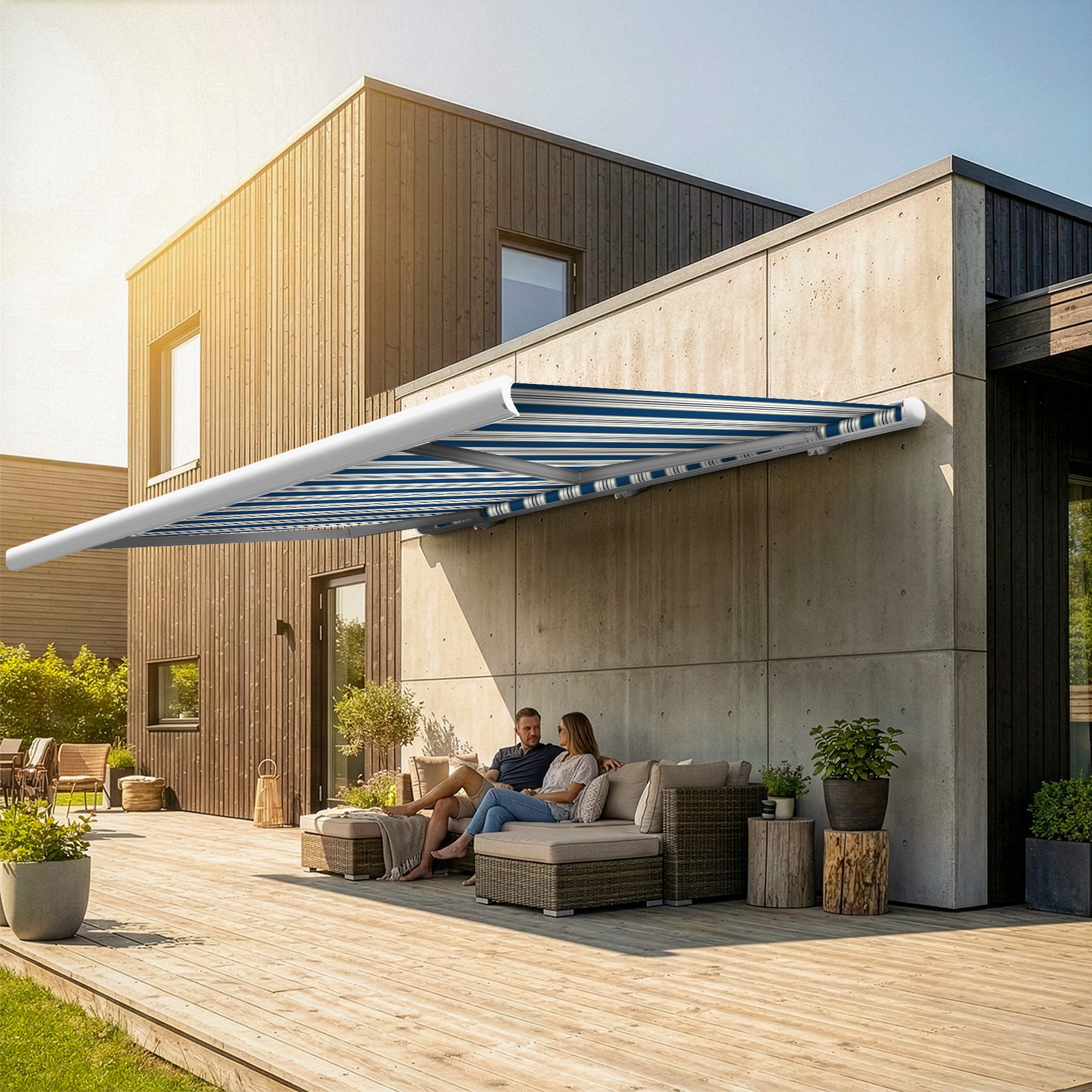 volant für markise 4m Markisen Ersatzstoff, 3Mx20cm wasserdichte UV-beständige Markisenvolant Markisenstoff Gewellter Volant Balkon, Terrasse, Ersatz (Grüne Streifen) Metal Gear Solid 5 Color:328 Light Green/Black intelligent-assistance