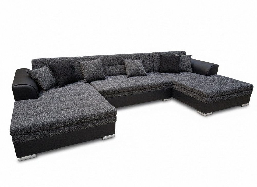 Xlmoebel Wohnlandschaft Schlafcouch im klassischen Stil Graues Sofa Sofort, Hergestellt in Europa