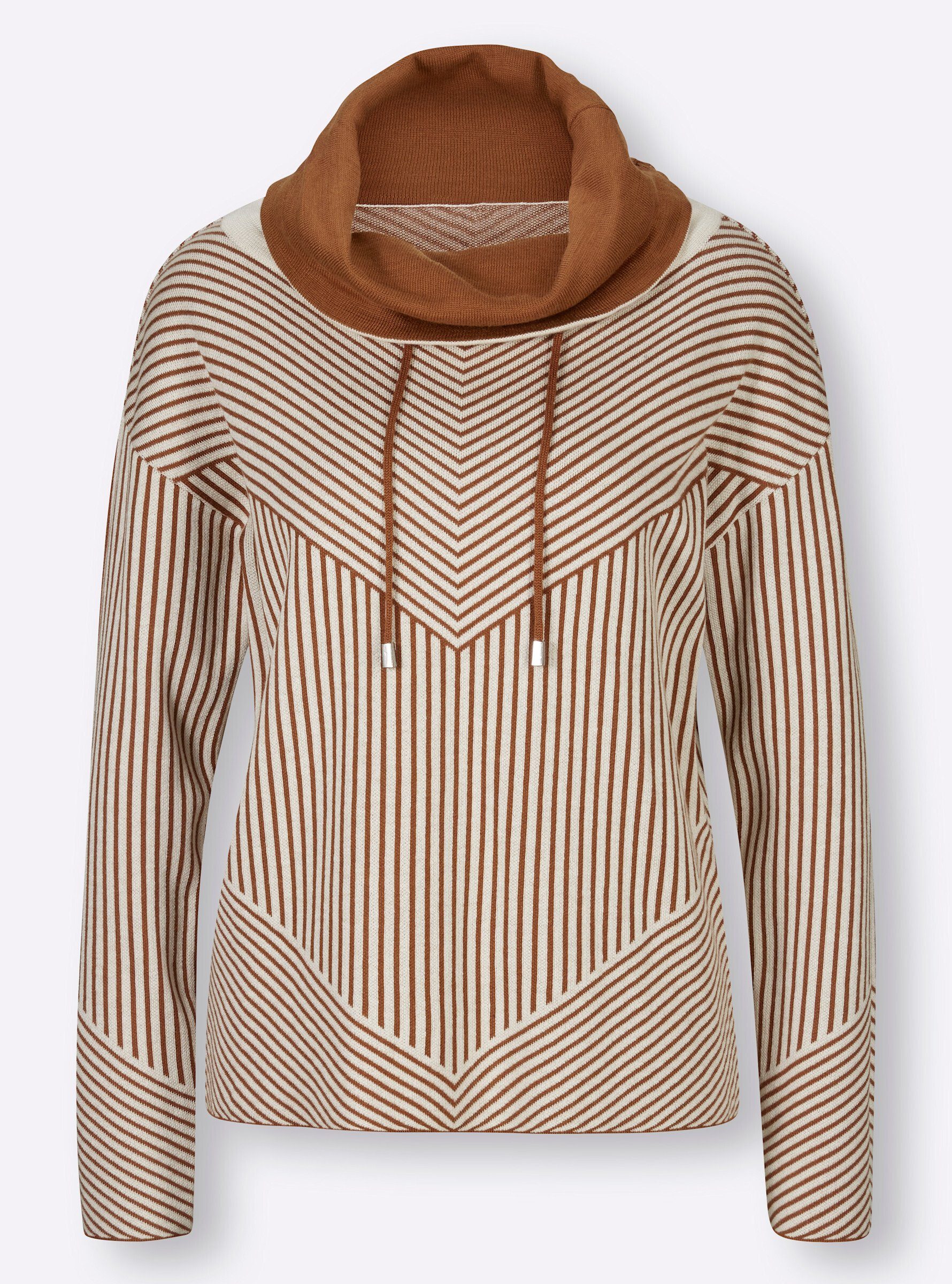 Strickpullover Pullover Langarm Jacquard, Jersey