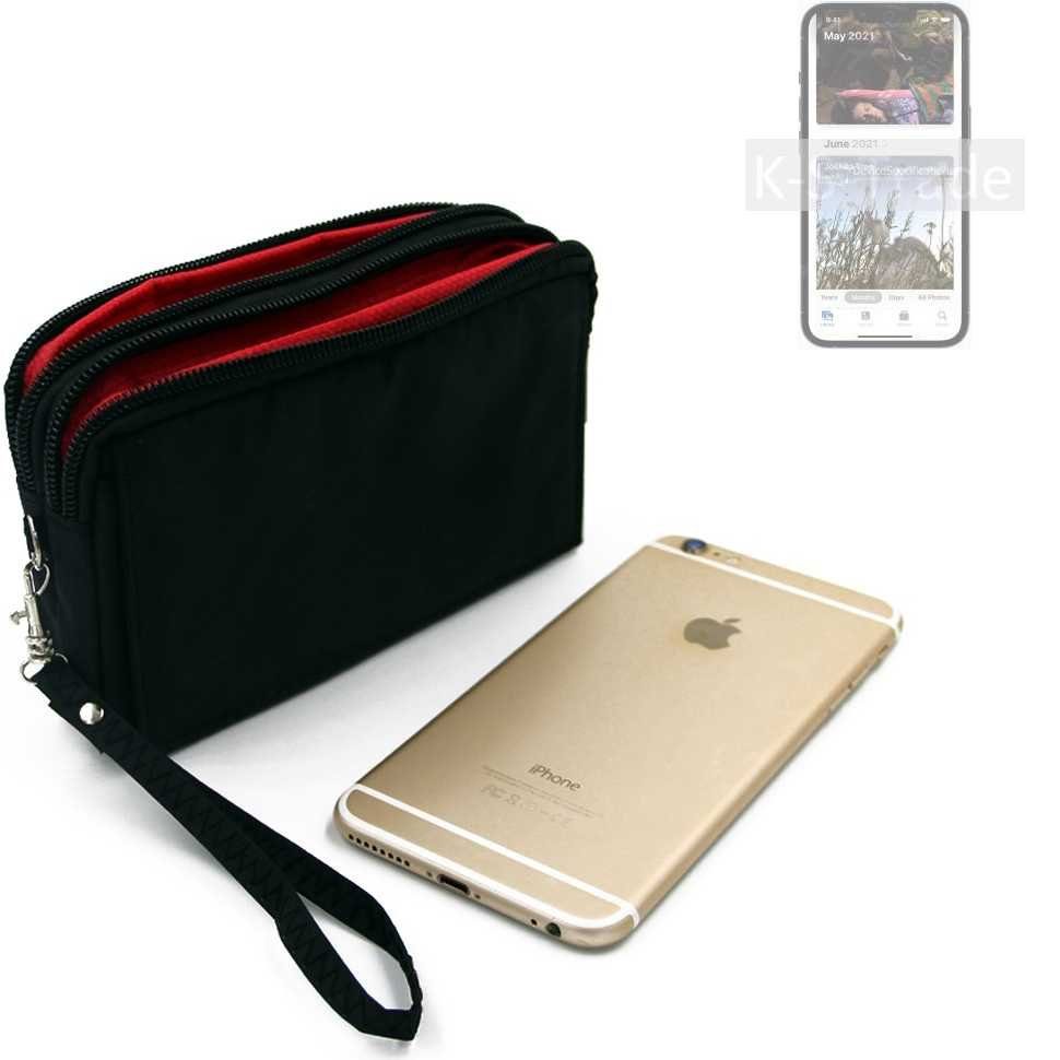 K-S-Trade Handyhülle für Apple iPhone 13 Pro, Schutz Hülle Handy Hülle Gürteltasche Travelbag Handytasche mit