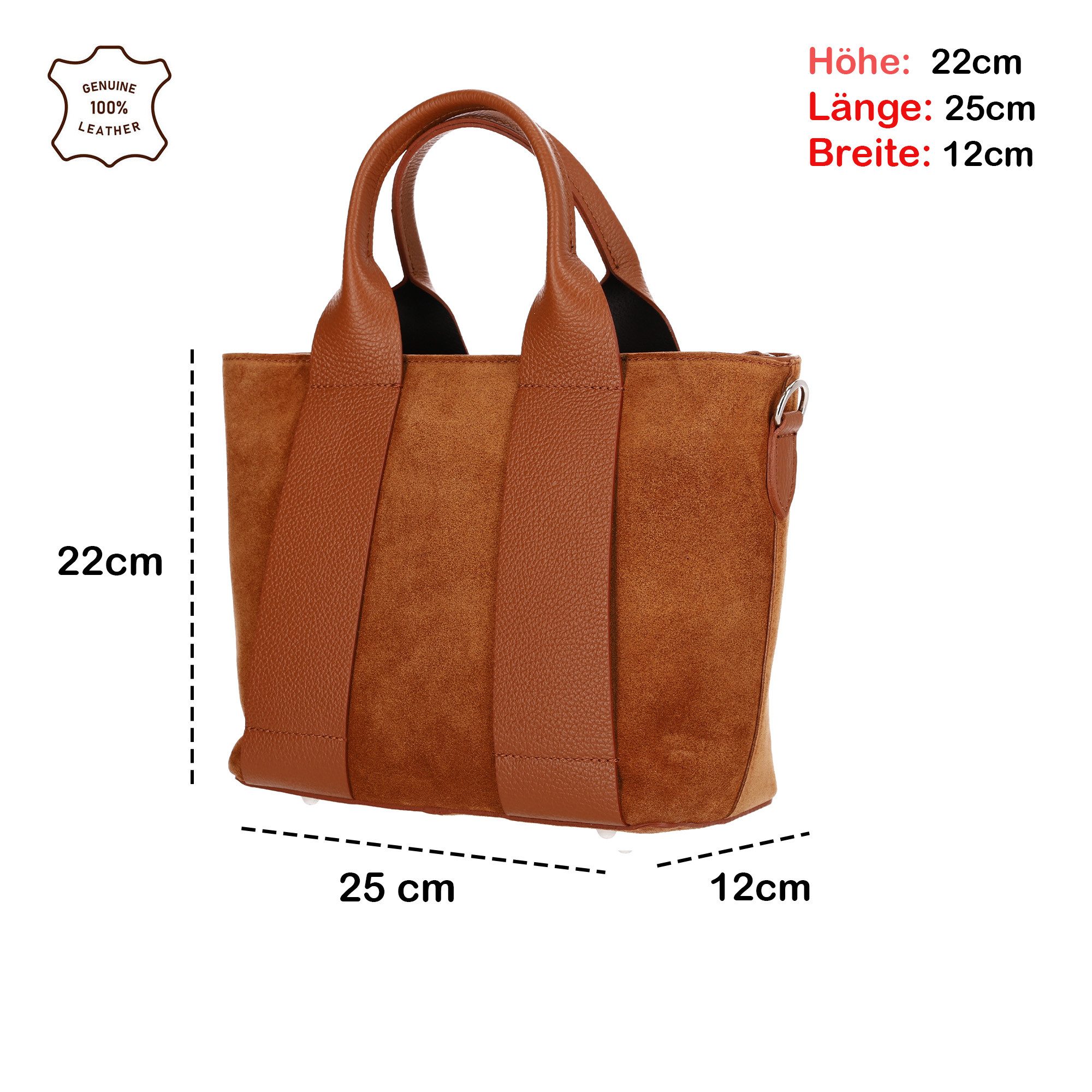 Botego Umhängetasche Damen echtes Leder, Schultertasche Damen Wildleder, Ledertasche Damen