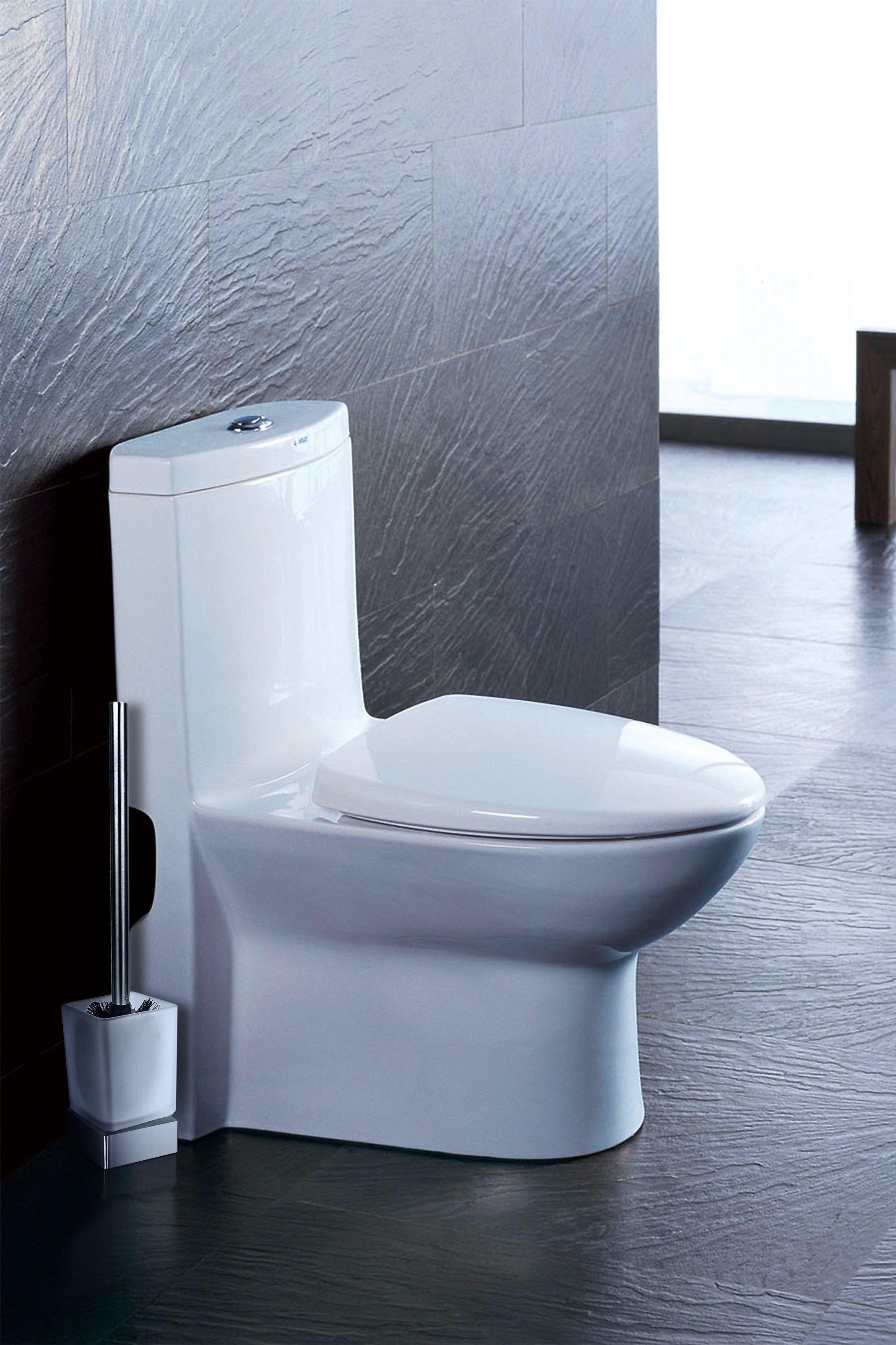 Ambrosya WC-Reinigungsbürste Klobürste aus Edelstahl Ersatzbürste WC-Bürste Toilette auswechselbar (1-tlg), WC-Bürste ist - Schwarz, Toilettenbürste WC-Garnitur