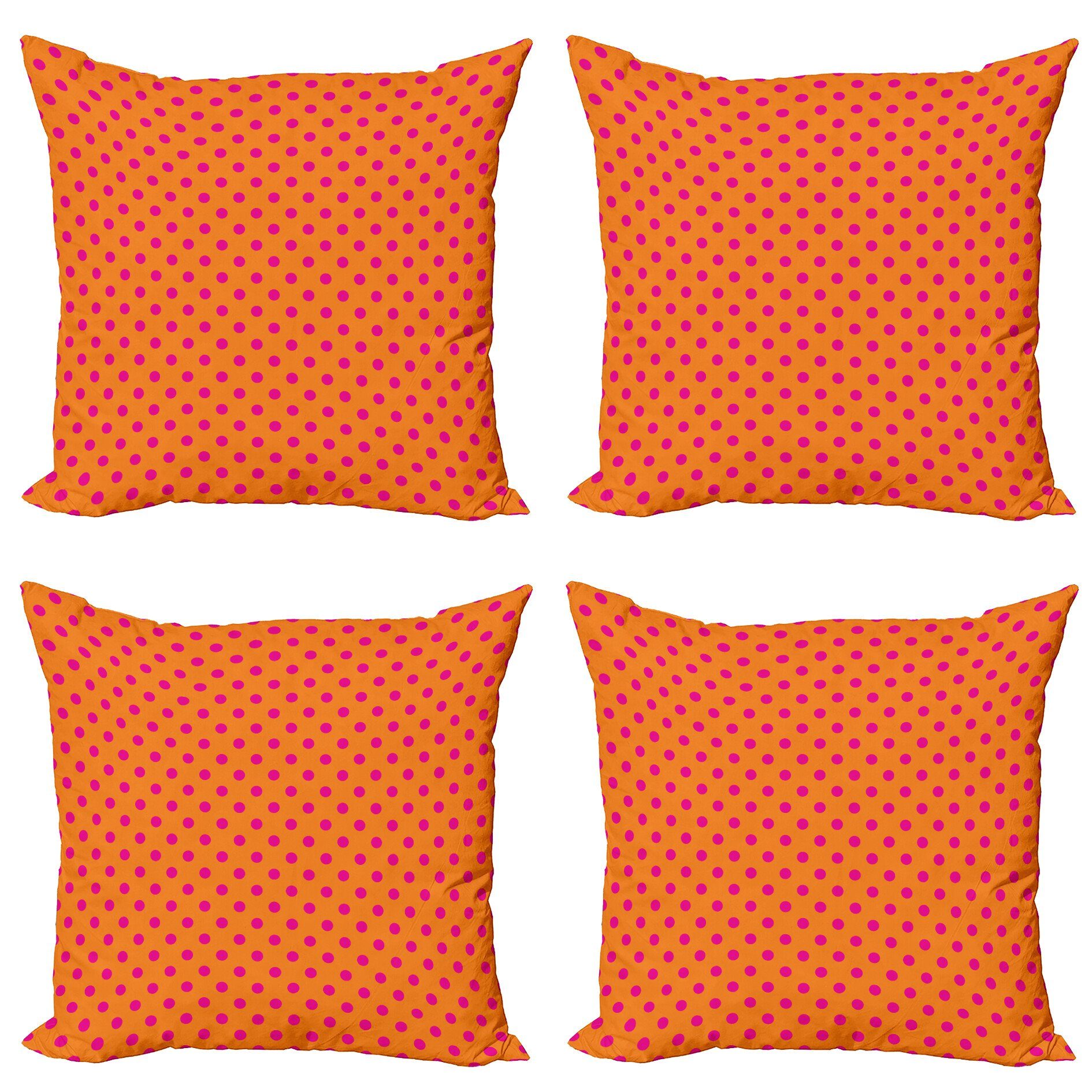 Orange Abakuhaus und Digitaldruck, (4 Accent Abstrakte Stück), Tupfen Doppelseitiger Kissenbezüge Modern Rosa