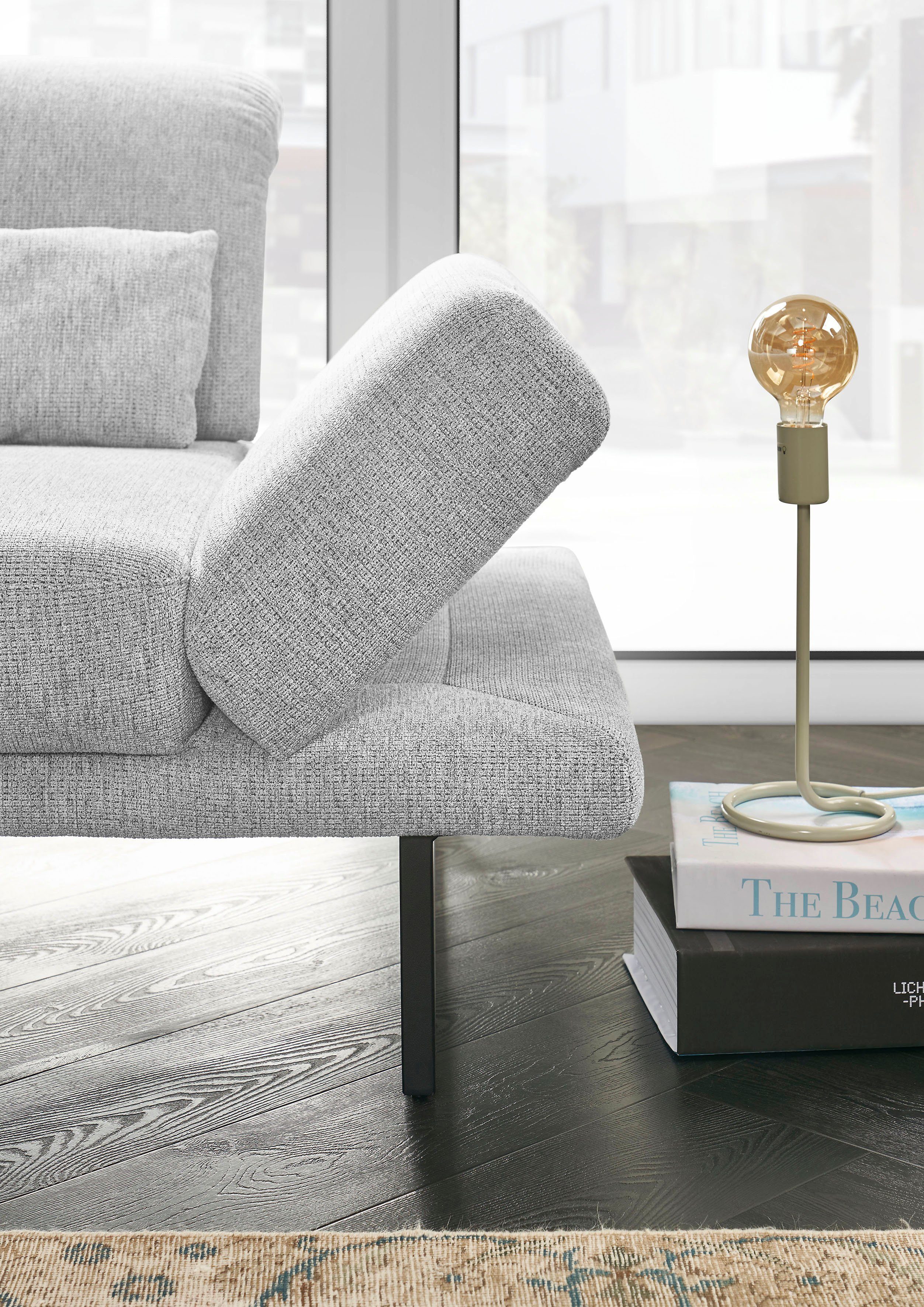 3C Candy 2-Sitzer Mallow Designsofa mit Komfortfunktionen, modern und bequem, Verstellbare Armlehne und Kopfteil, manuelle Sitztiefenverstellung