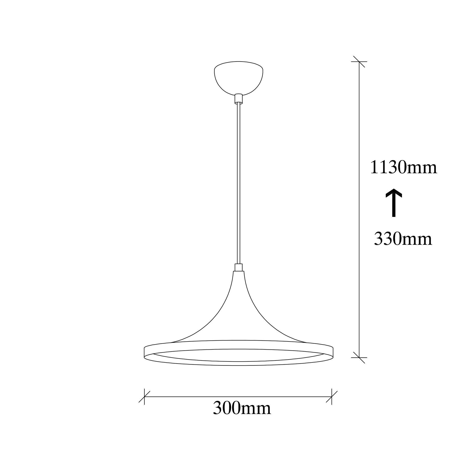 Opviq Kronleuchter Berceste NOR, 30 cm, Metallkörper x 30 Schwarz