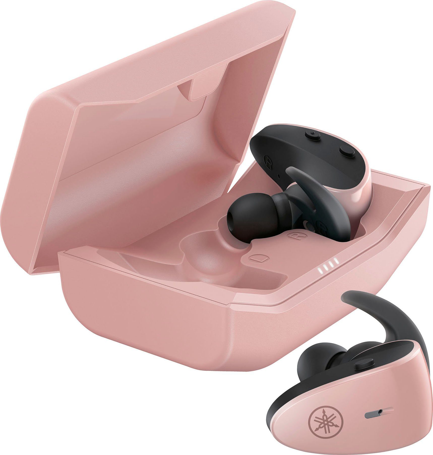 Yamaha TW-ES5A In-Ear-Kopfhörer (Freisprechfunktion, True Musik, Siri, Anrufe Wireless, Assistant, und Sprachsteuerung, Steuerung Pink Google für Bluetooth) integrierte