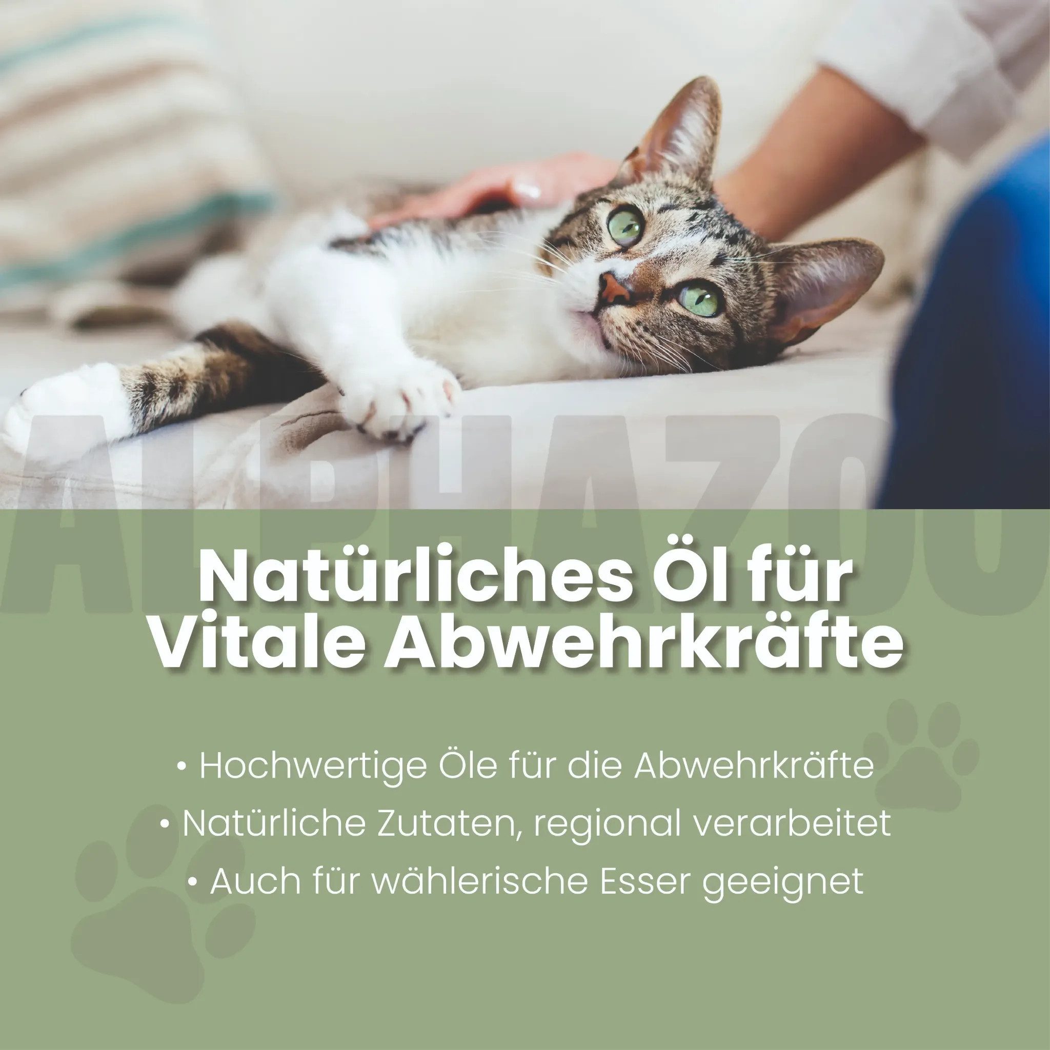 ALPHAZOO Alpha-Immun Futteröl für Katzen 250 ml, Futteröl für Abwehrkräfte und Vitalität, Ergänzungsfutter für: Katzen, Kaltgepresste Ölmischung für das Immunsystem