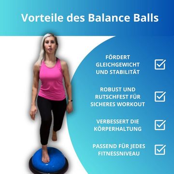 Winch Balancetrainer Balance Ball PRO, Fitness, Yoga & Pilates, 3 Jahre Garantie, inklusive Luftpumpe und Zwei Zugbänder, Pilates, Rehabilitation