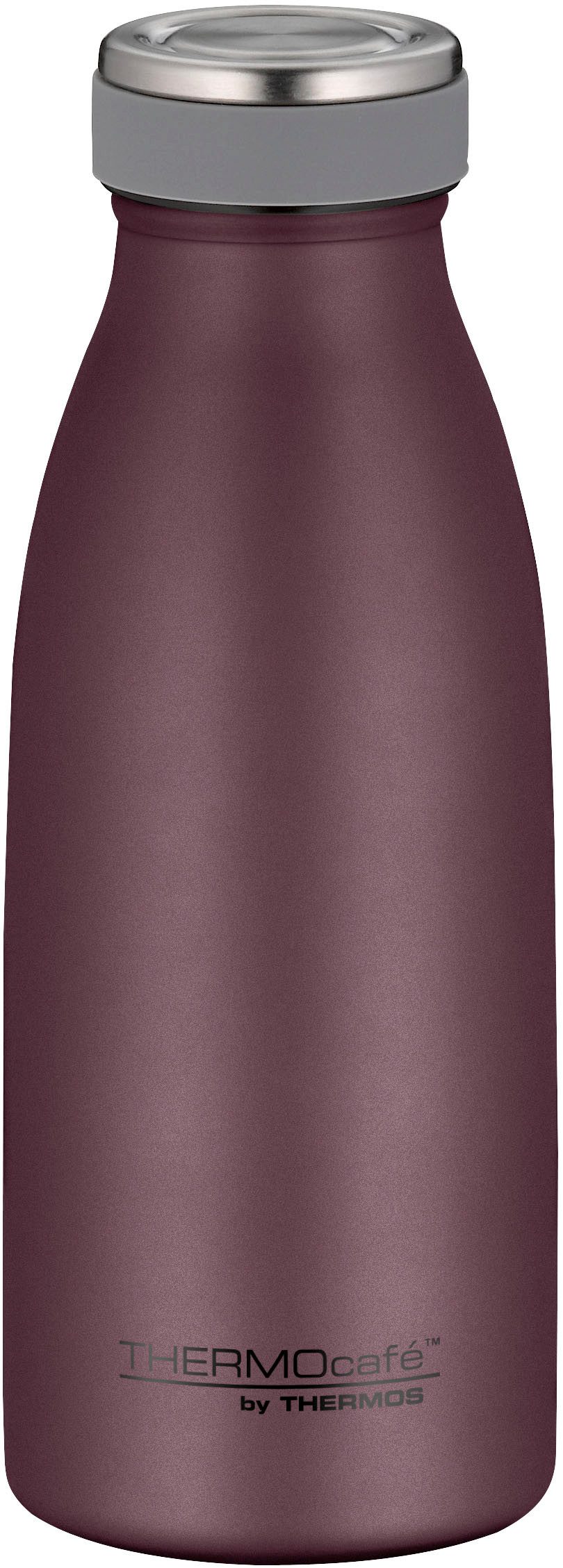 THERMOcafé Isolierflasche TC BOTTLE, aus doppelwandigem Edelstahl, spülmaschinenfest, gummierter Drehverschluss, absolut dicht bei Kohlensäure