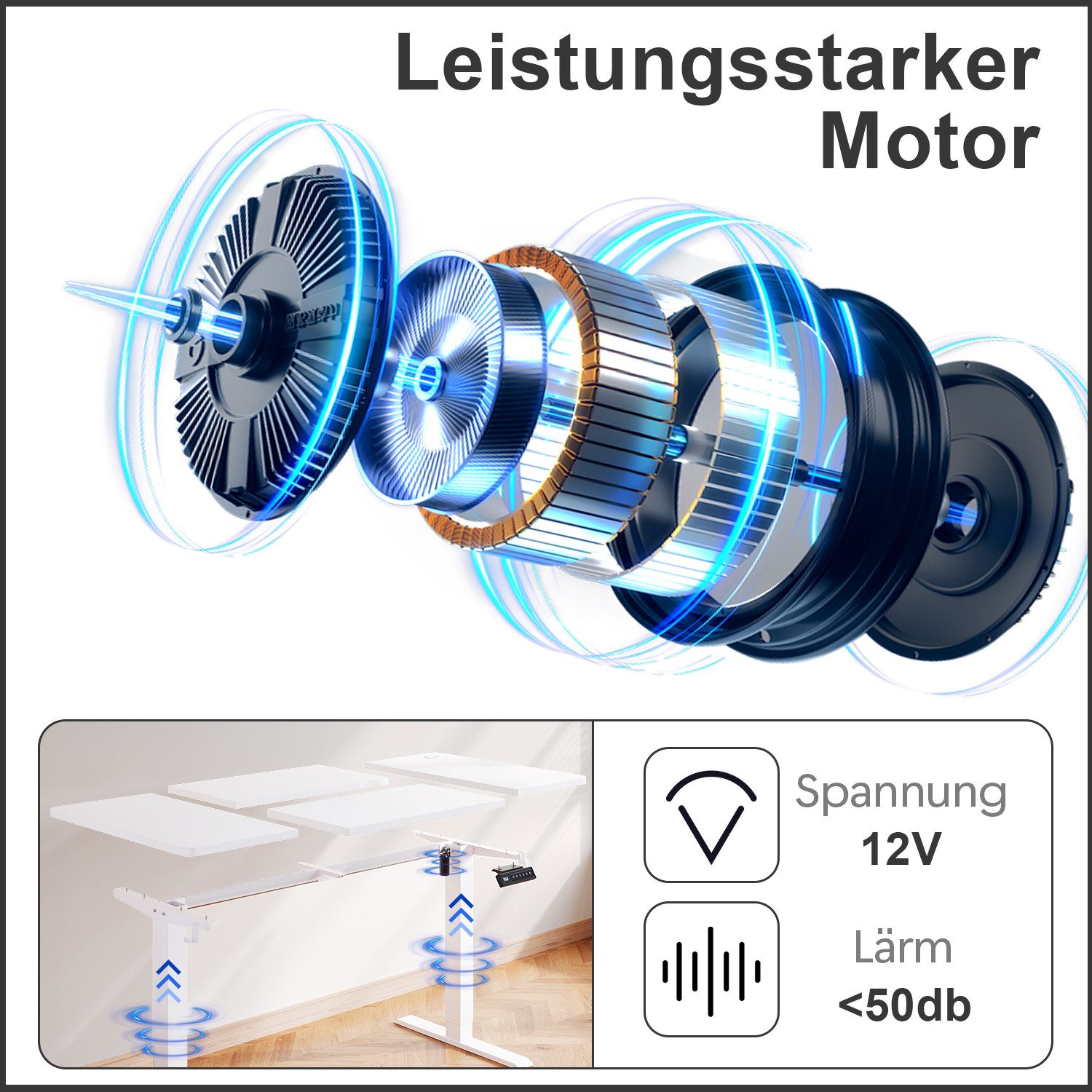HOMALL Schreibtisch Höhenverstellbar elektrischer Memory-Funktion 100/120/1 günstig online kaufen