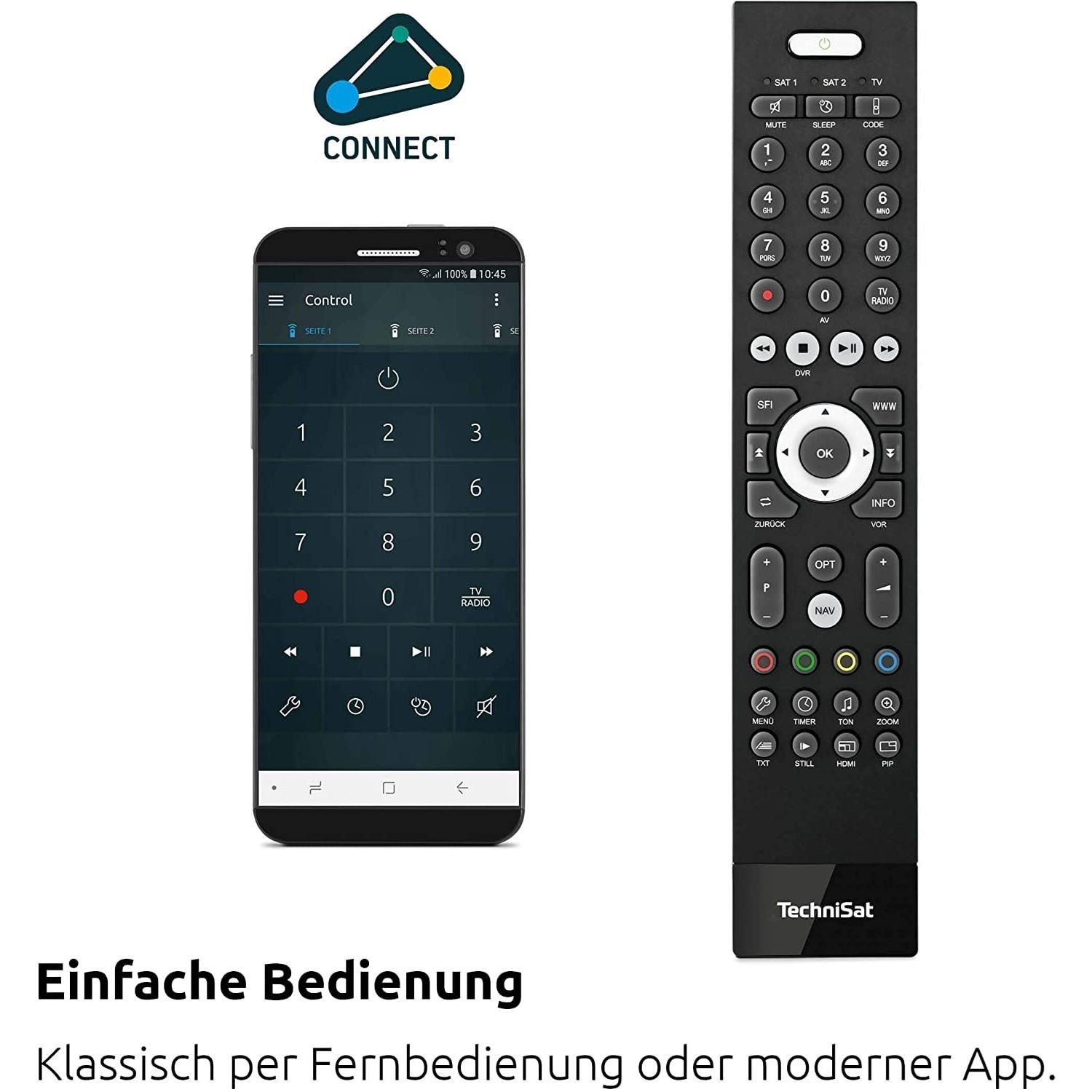 über und 4K Zugriff Digiplus S (Wi-Fi), ISIO-Apps Sat-Twinreceiver DVR TechniSat CI+ Pay-TV-fähig HbbTV, Aufnahmefunktion auf (LAN Satellitenreceiver WLAN CI) (Ethernet), UHD Mediatheken,