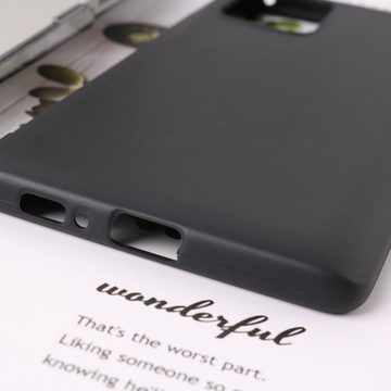 H-basics Handyhülle Handyhülle für Huawei P30 LITE Silikon hülle case cover - in Schwarz - Handyhülle aus flexiblem TPU Silikon