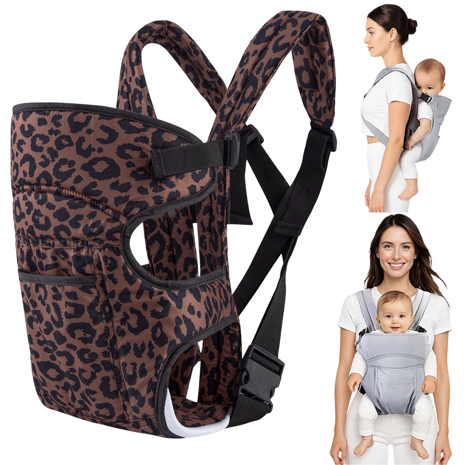 Mutig Babytrage Babytrage 3-in-1 mit M-Position, Bauchtrage Rückentrage & Hüfttrage (atmungsaktives Honeycomb-Mesh, verstellbarer Hüftgurt), für Neugeborene & Kleinkinder 3,5–20 kg