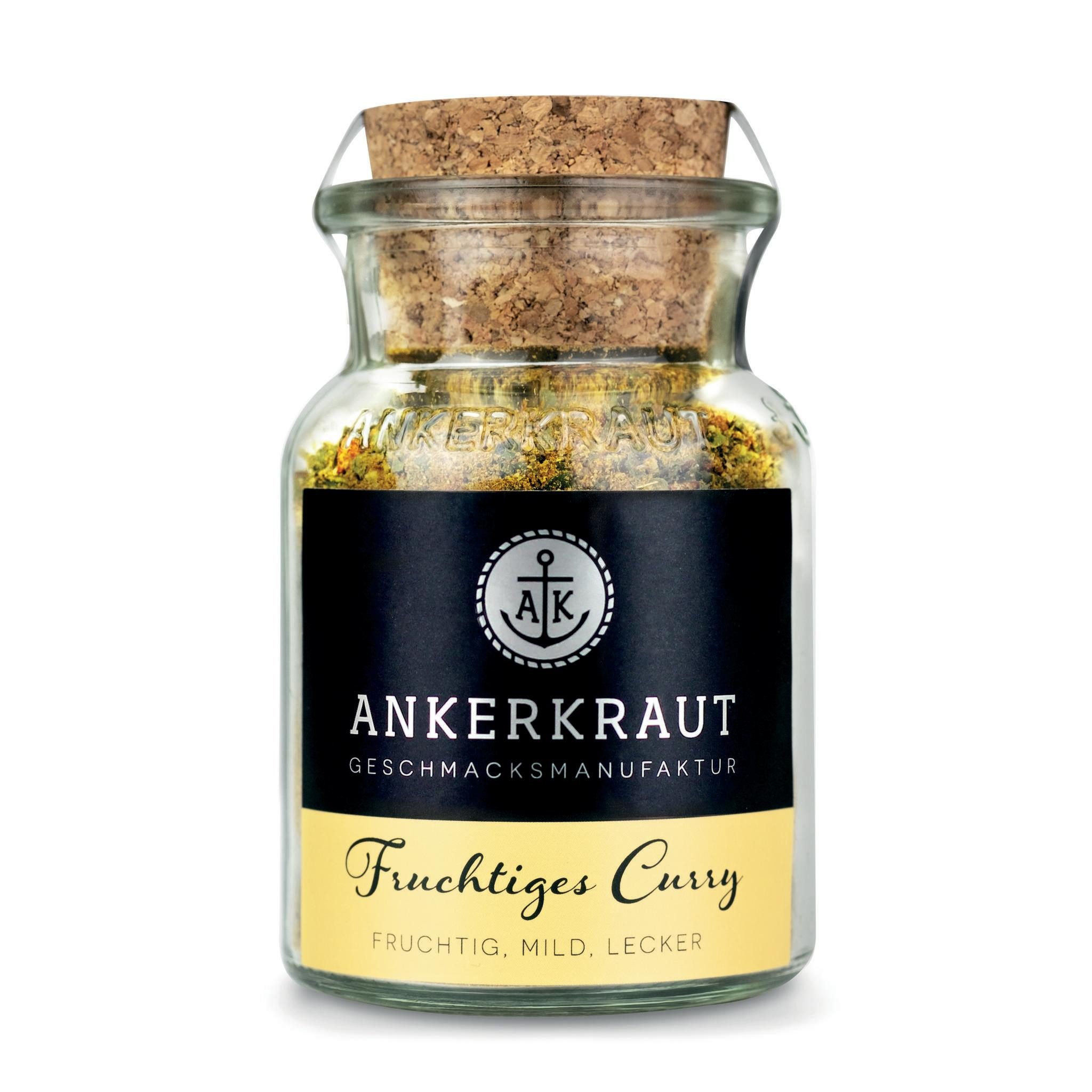 Ankerkraut Gewürz Fruchtiges Curry, Fruchtiges Curry, 70g im Korkenglas
