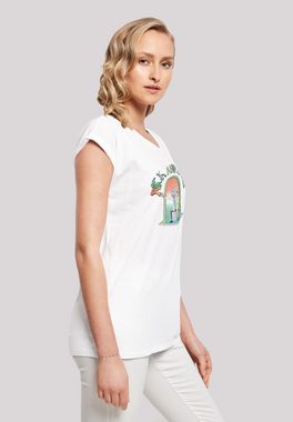 F4NT4STIC Kurzarmshirt F4NT4STIC Damen Icon Doors with Ladies Extended Shoulder Tee (1-tlg)