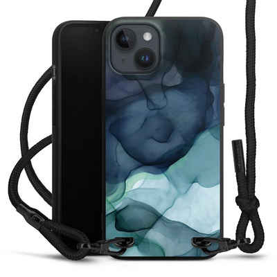 DeinDesign Handyhülle Wasserfarbe Textur Muster Liquid Art Twilight Mood, Apple iPhone 14 Plus Premium Handykette Hülle mit Band Cover mit Kette