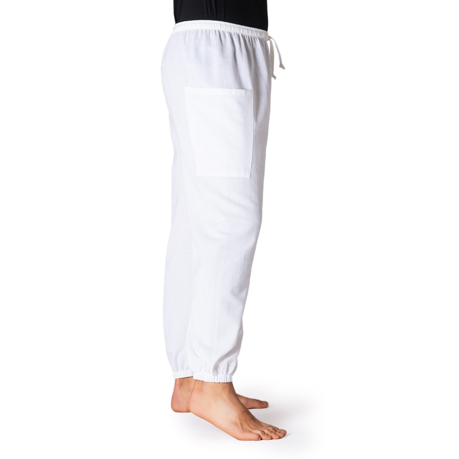 PANASIAM Relaxhose Loungehose einfarbig aus 100% Baumwolle bequeme Muckhose Relaxhose Unisex für Damen & Herren lässige Haremshose schlichte Freizeithose