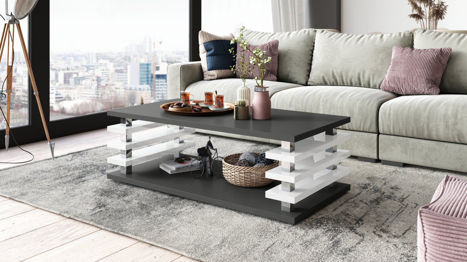 designimpex Couchtisch DC-3 Design Wohnzimmertisch Tisch günstig online kaufen