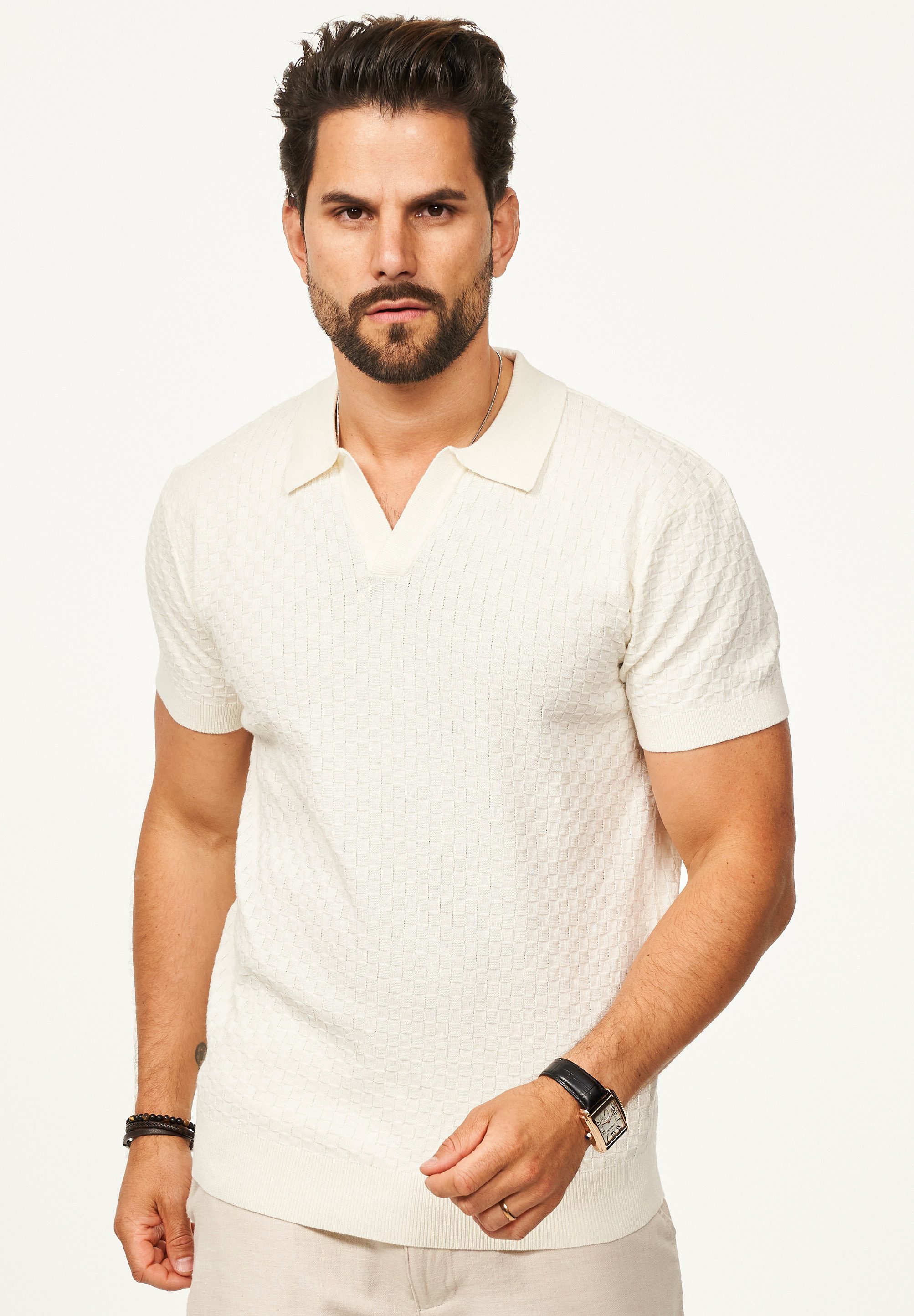 SOULSTAR Poloshirt mit offenem Kragen Kurzarm Polo Hemd T-Shirt Herren Polo günstig online kaufen