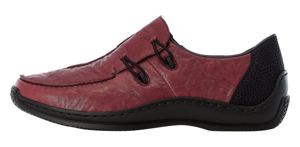 Rieker Slipper Freizeitschuh, Komfortschuh mit strukturiertem Obermaterial