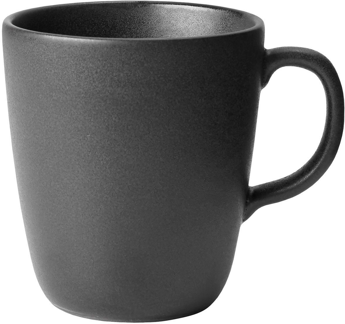 aida RAW Tasse Titanium cl, 35 4-teilig Steinzeug, Black