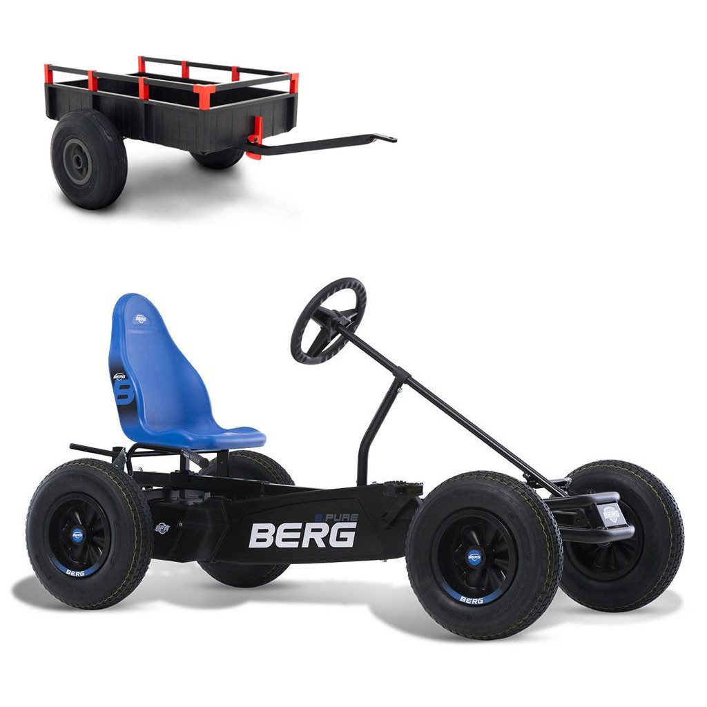 Berg Go-Kart BERG Gokart XL B. Pure Blue blau BFR mit Anhänger