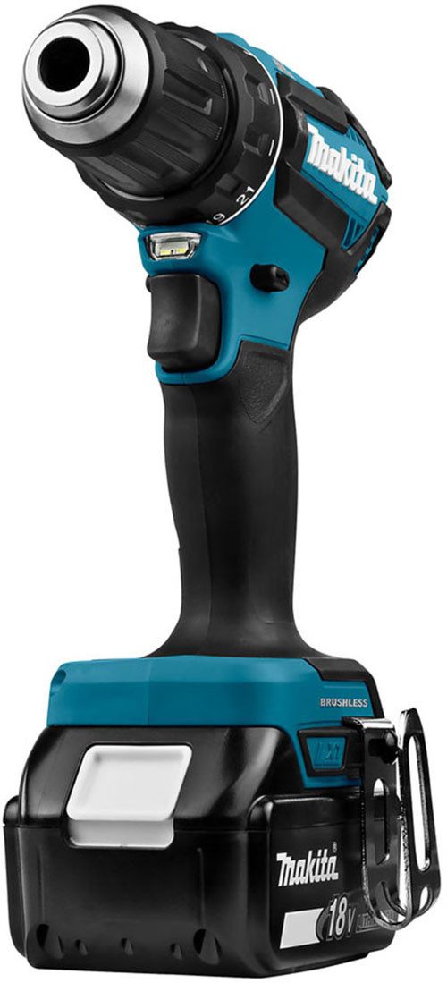 Makita Akku-Bohrschrauber DDF485RFJ, inkl. 2 Akkus 18V/3Ah, Ladegerät und Koffer