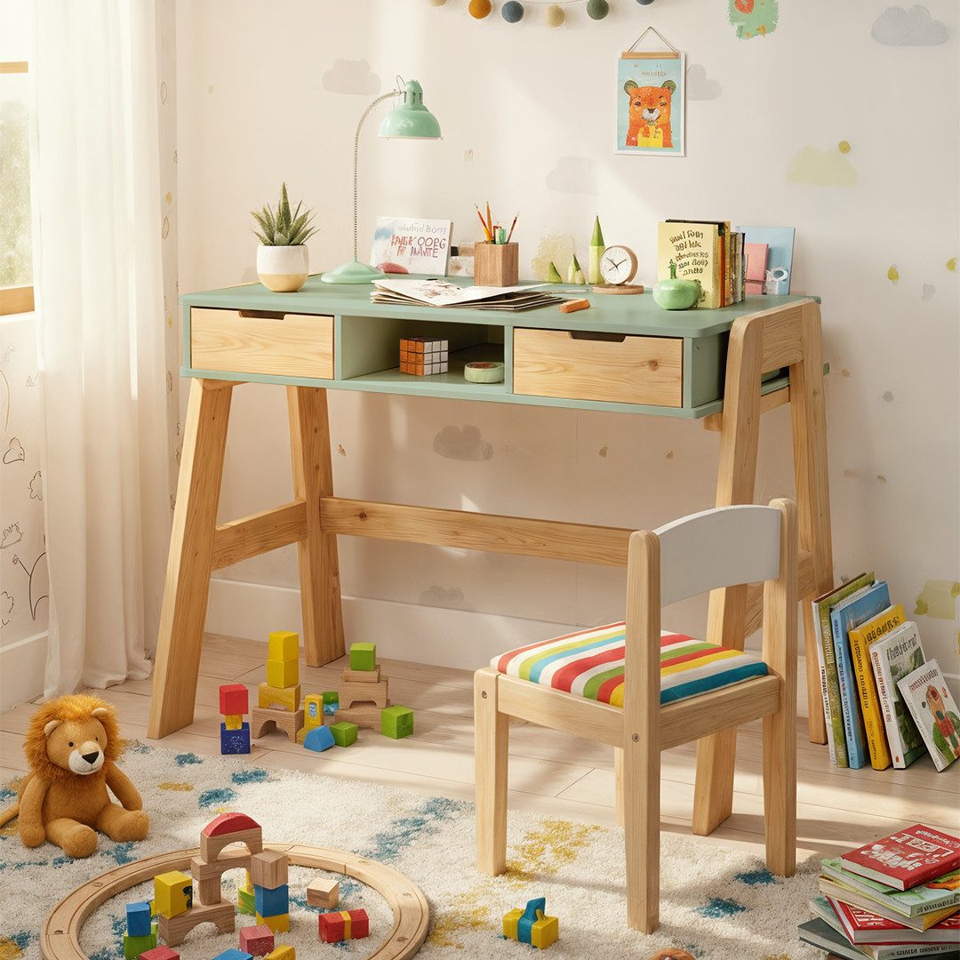 Bellabino Kinderschreibtisch Campo, höhenverstellbar 56-75 cm günstig online kaufen