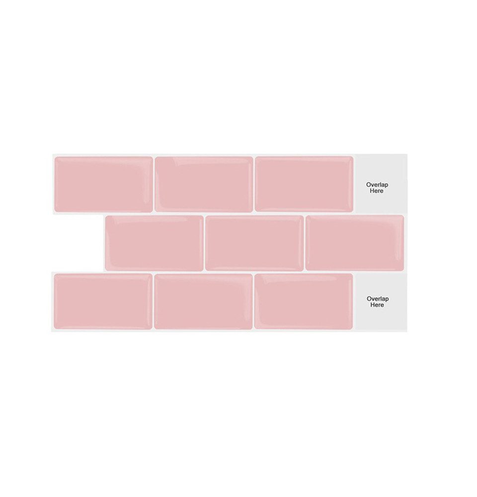 Agger Fliesenaufkleber 3D-Wandfliesenaufkleber, selbstklebend, wasserdicht, Spritzschutz (10 St), für Küche, Badezimmer, Wand, 30,5 x 15,3 cm, 10 Bögen