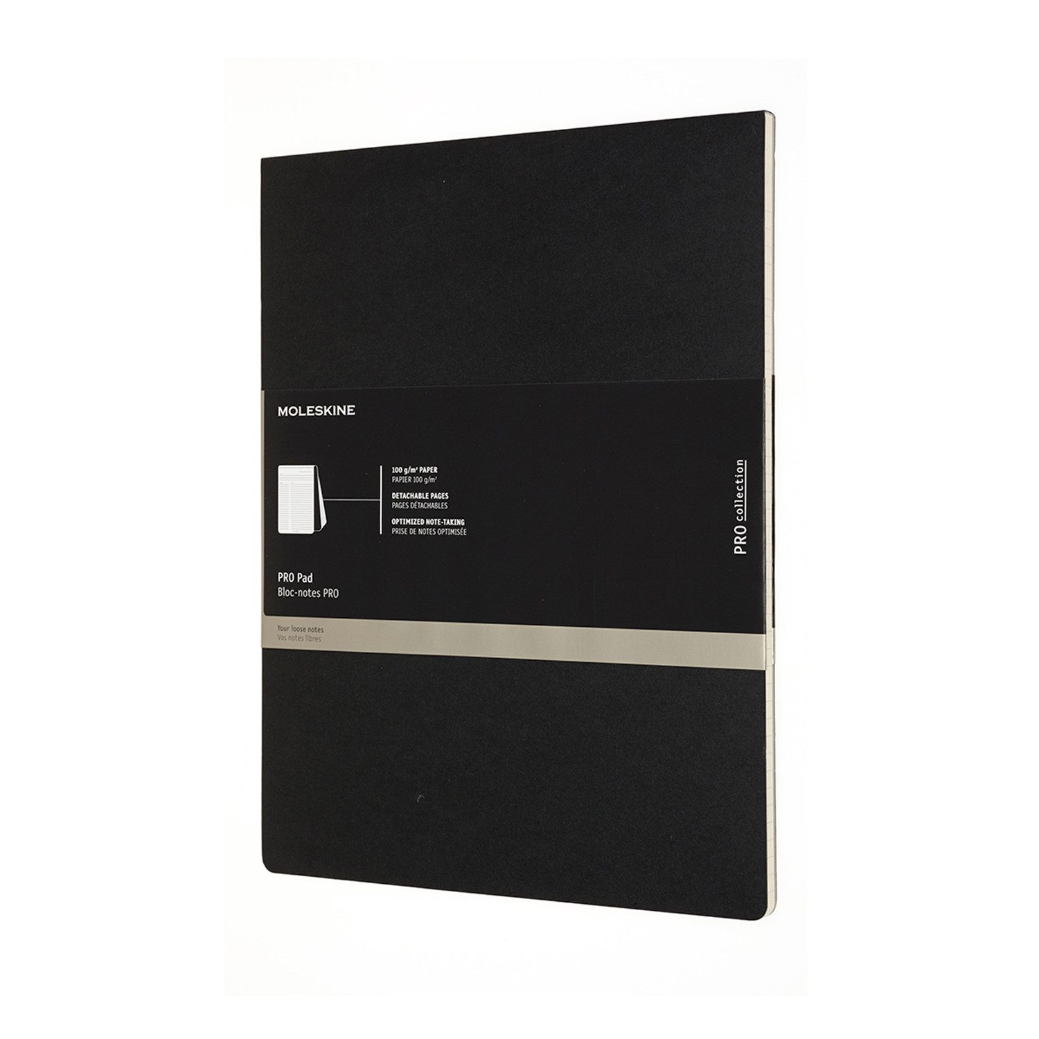 MOLESKINE Notizheft, Block - Kartoneinband Letter - Liniert - Schwarz