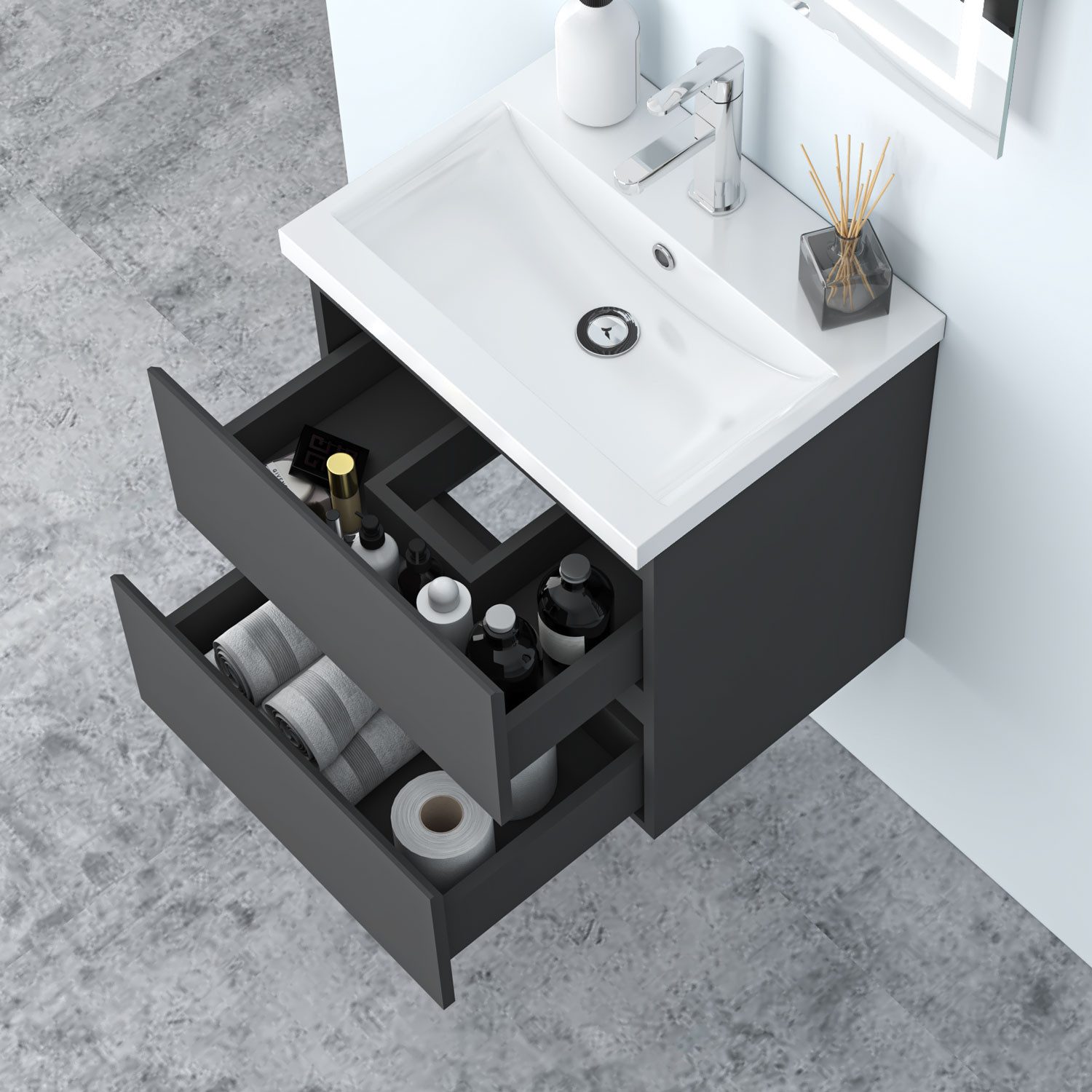 duschspa Waschtisch Waschbecken mit Unterschrank Badschrank Waschplatz Badm günstig online kaufen