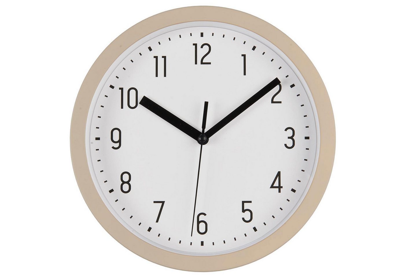 LS-LebenStil Wanduhr IB Laursen Nostalgische Metall Küchenuhr Beige 20cm Vintage Bürouhr (Schlafzimmer Flur Büro Küche Wohnzimmer leise mit großen Ziffern)
