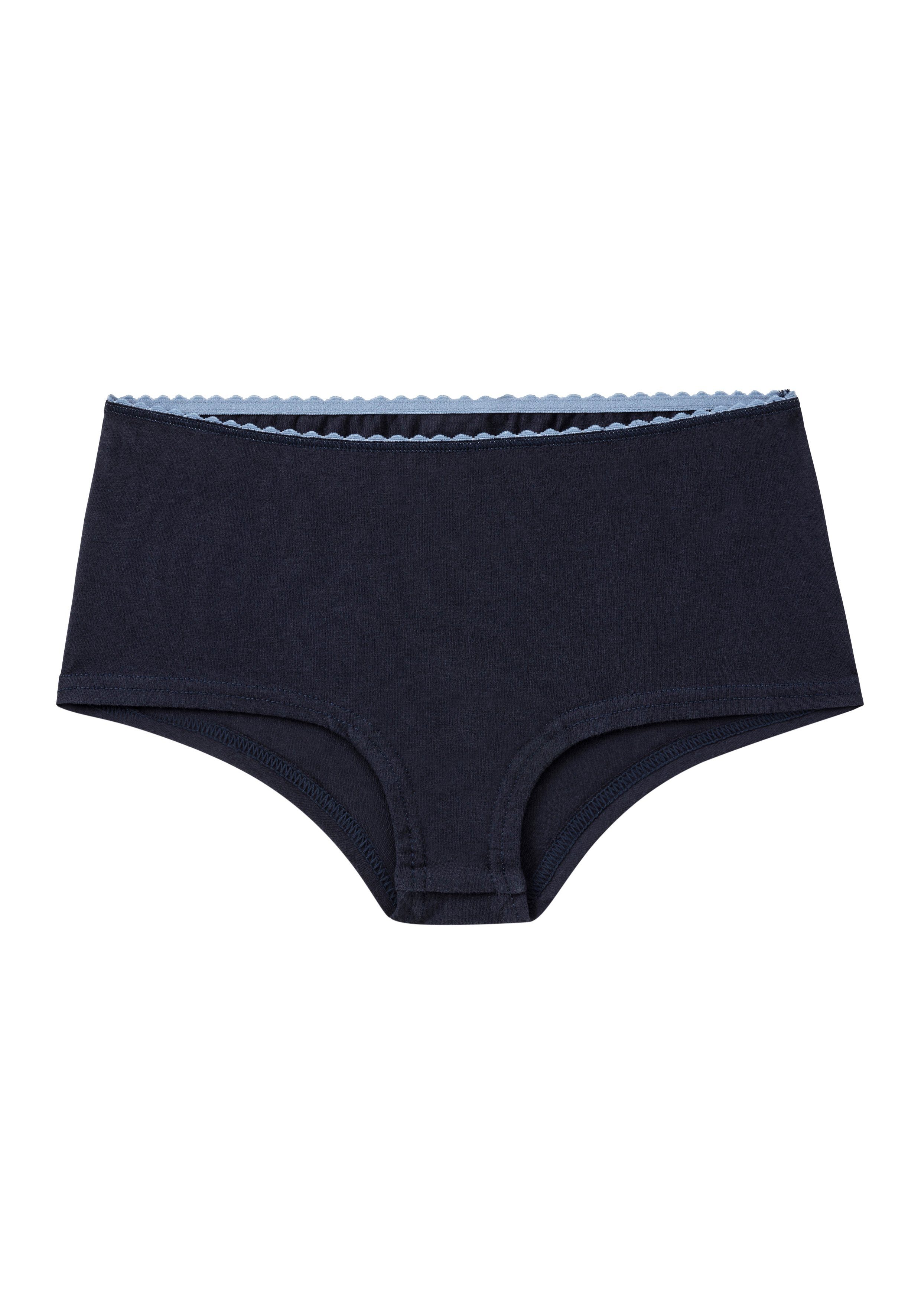 einer Millefleur-Design Panty) blau-geblümt, Set: Packung mit Bustier + navy-uni (4-tlg., in Vivance Uni
