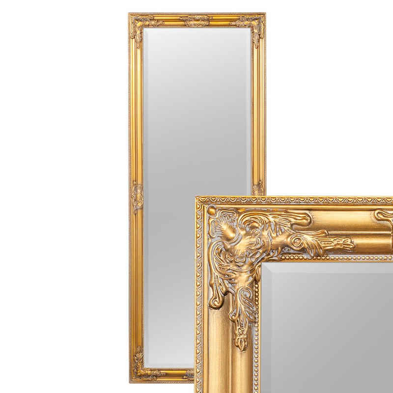 LebensWohnArt Wandspiegel Spiegel BESSA barock gold-antik 180x70cm